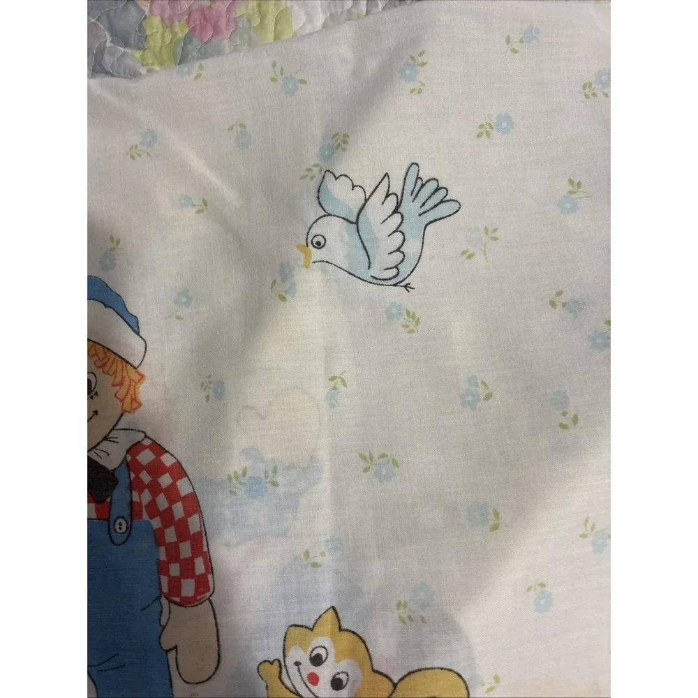 Vtg 1970's Raggedy Ann & Andy Pillowcase Bobbs-Merrill Co 20x30
